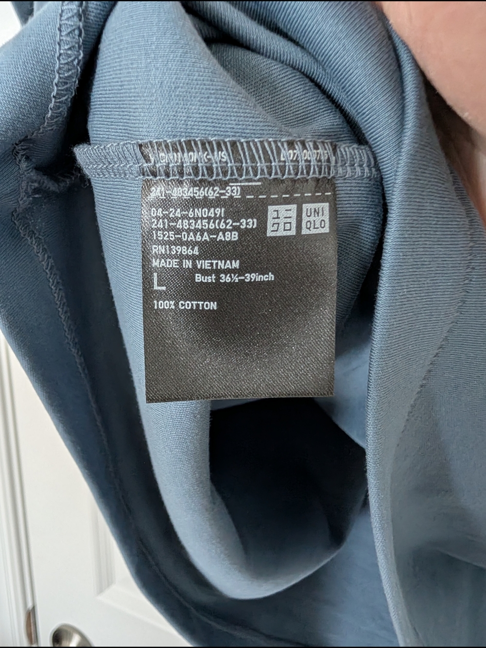Uniqlo Women's Crew Neck T-Shirt in Slate Blue-Grey, Large - Picture 5 of 5